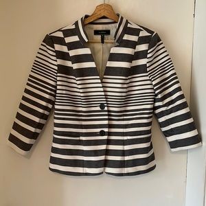 Le Chateau Striped 3/4 Sleeve Blazer